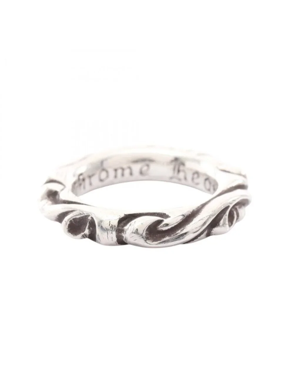 Chrome Hearts Ring Scroll Band 925 Sterling Silver